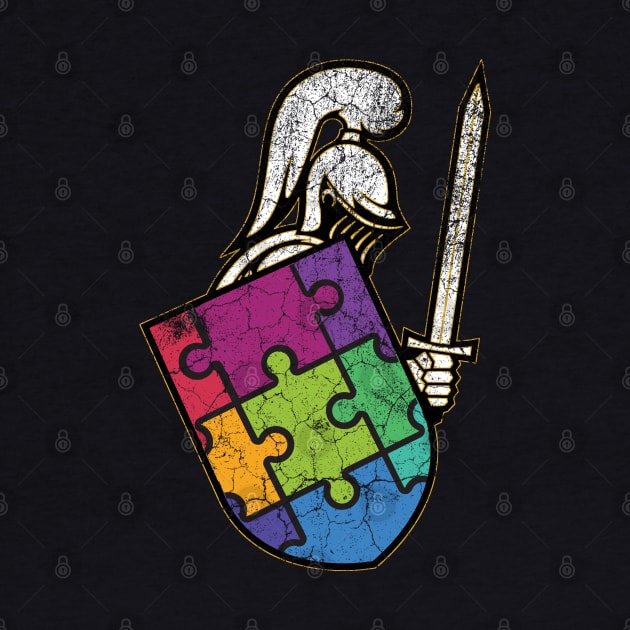Autism Warrior Knight & Shield by chiinta